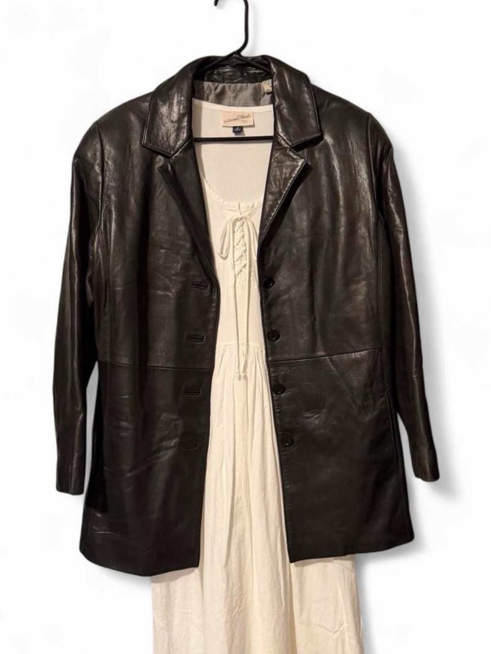 Nicole miller soft leather 90’s blazer size l